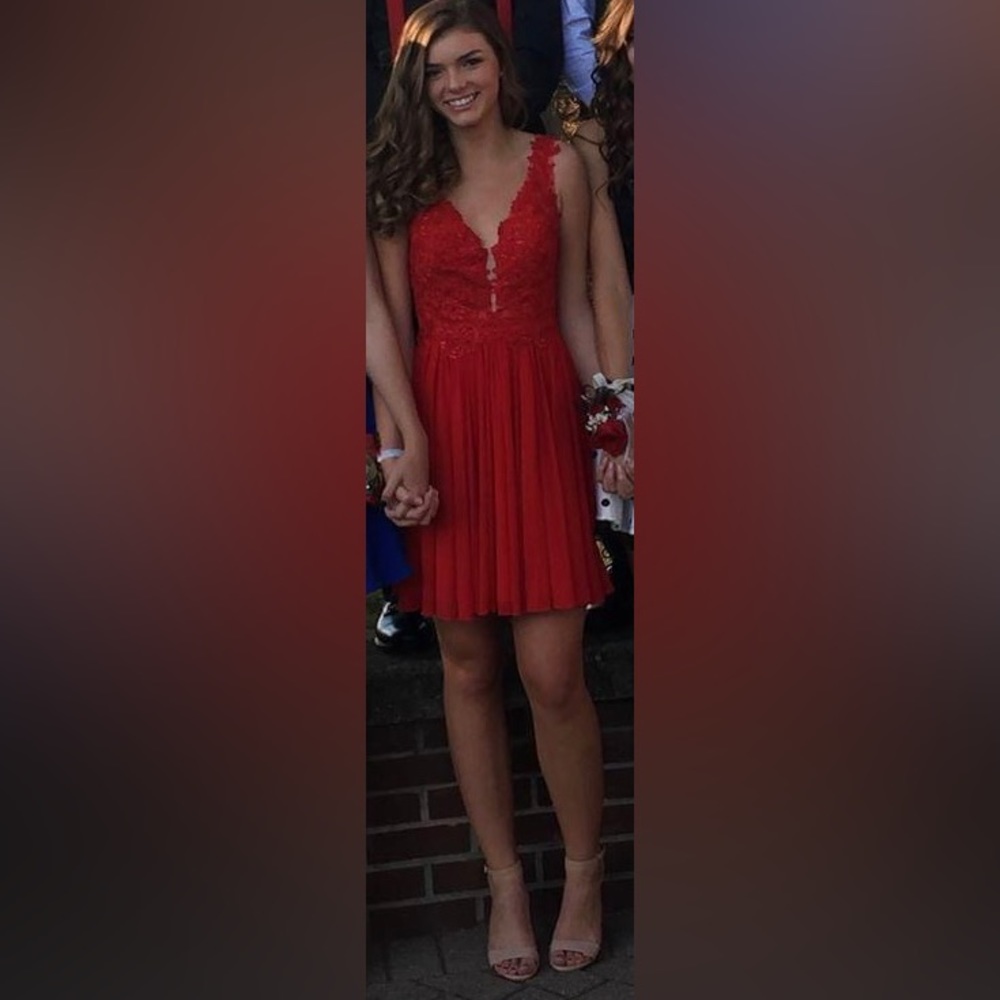 Stunning red Sherri Hill dress
